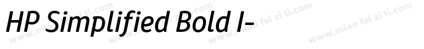 HP Simplified Bold I字体转换